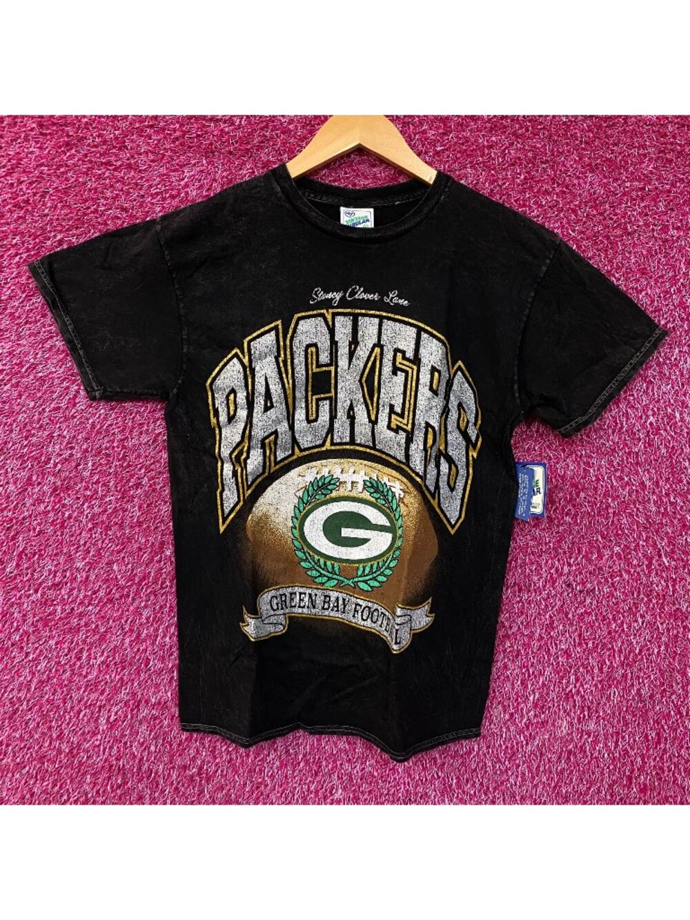 Stoney Clover Lane x '47 Green Bay Packers Glitter Rocker Vintage Style Tee XL